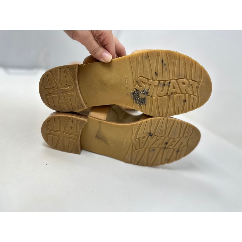 Stuart Weitzman BackView Knee Hight Leather Gladiator Sandals Tan 8 - Picture 8 of 8